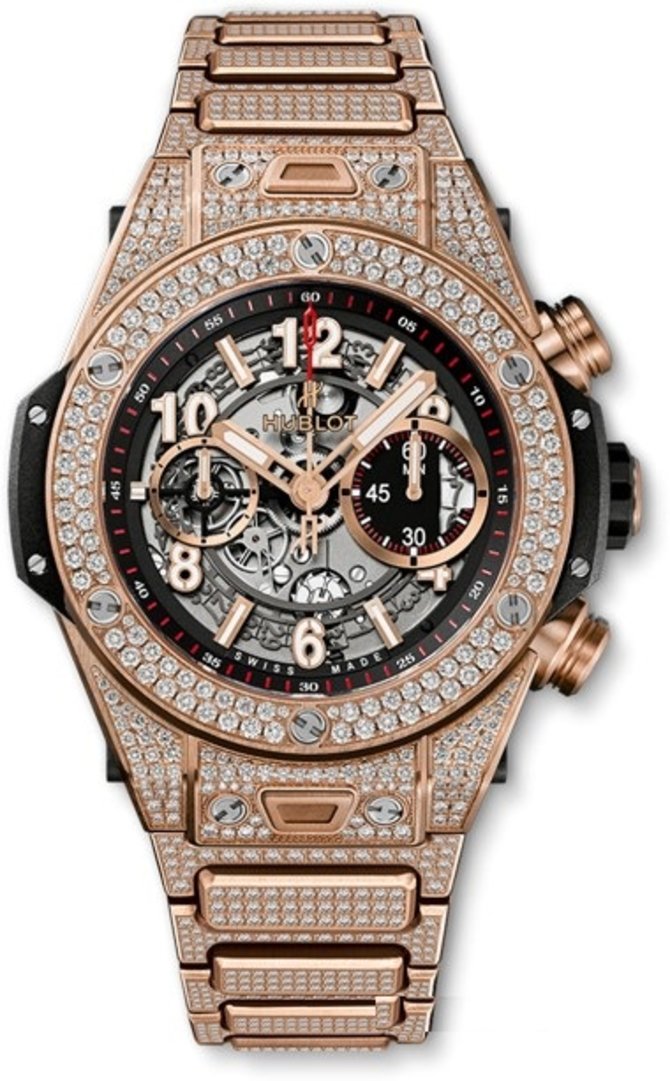 Hublot 411.OX.1180.OX.3704 Big Bang Unico King Gold Pave Bracelet