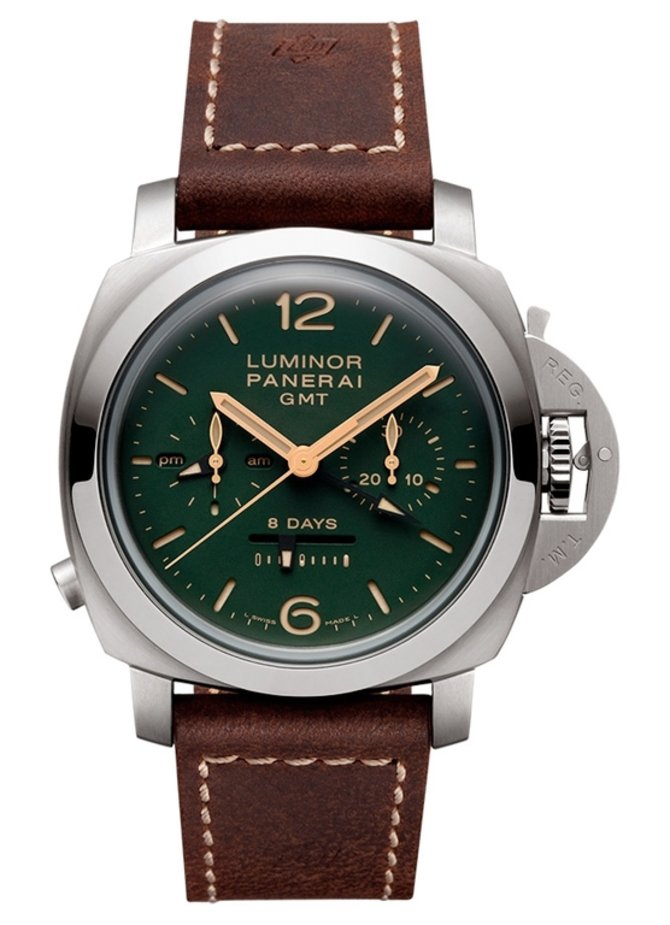 Officine Panerai PAM00737 Luminor Chrono Monopulsante 8 Days GMT Titanio 44 mm - фото 1