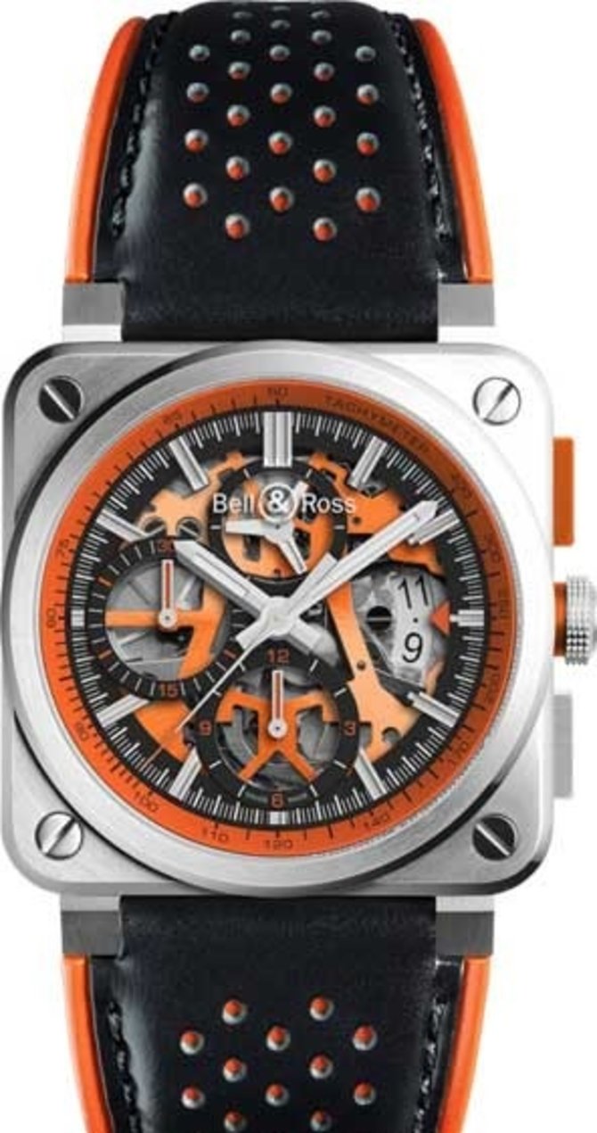 Bell & Ross BR 03-94 AeroGT Orange Aviation Steel