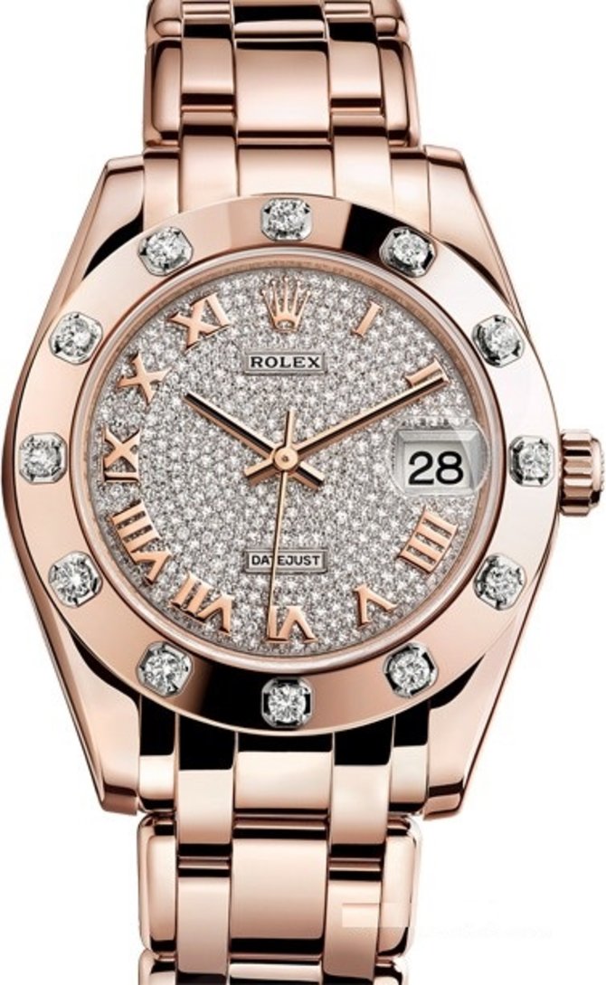 Rolex 81315-0024 Datejust Pearlmaster Everose Gold 34