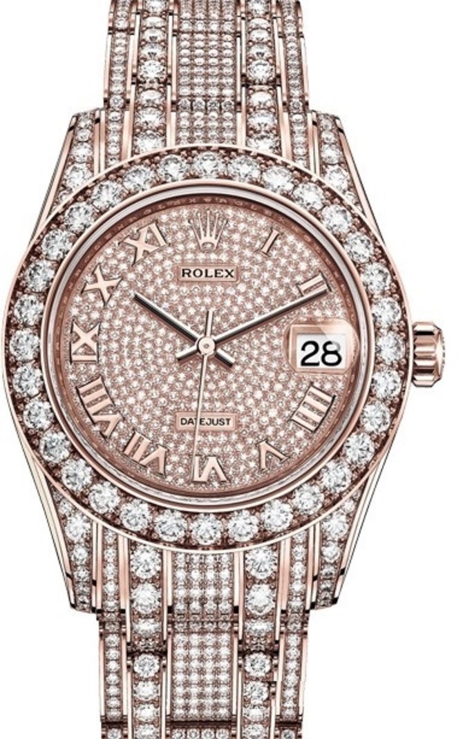 Rolex 81405rbr-0001 Datejust Pearlmaster Everose Gold 34