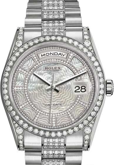 118389-0095 Rolex 36 mm White Gold  Day-Date