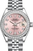 Rolex Datejust Ladies 279384rbr-0003 Steel and White Gold