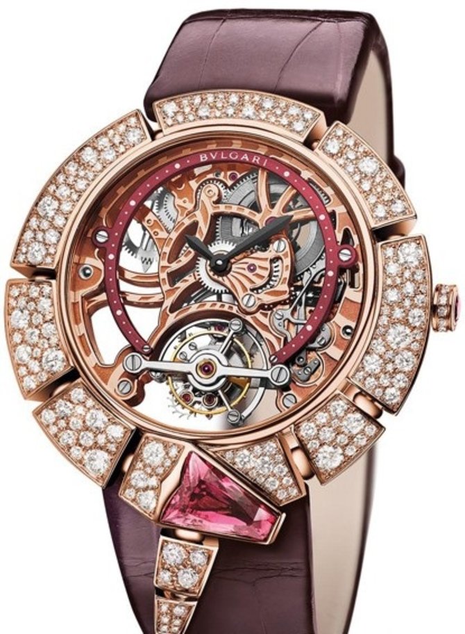 Bvlgari Serpenti Incantati Tourbillon Lumiere Skeleton Serpenti Gold Diamonds
