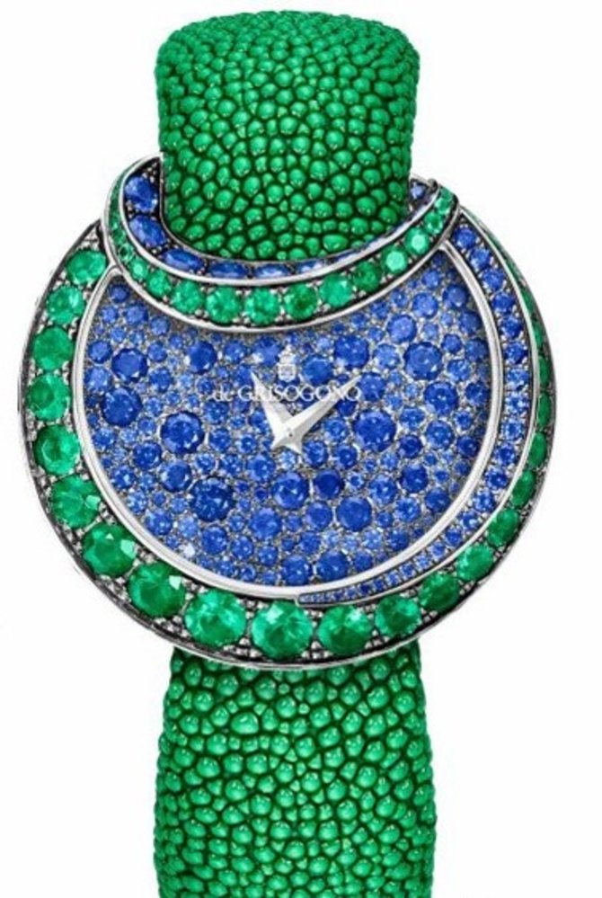 deGrisogono Luna S13 Grappoli Green & Blue