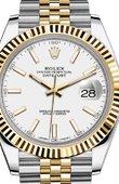 Rolex Часы Rolex Datejust 126333 White Jubilee Bracelet Yellow Rolesor