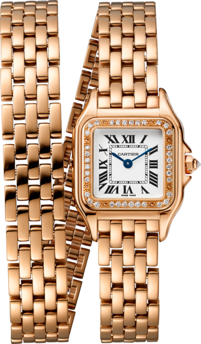 Cartier WJPN0014 Panthere Secrete De Cartier Small Model Double Loop Pink Gold Diamonds