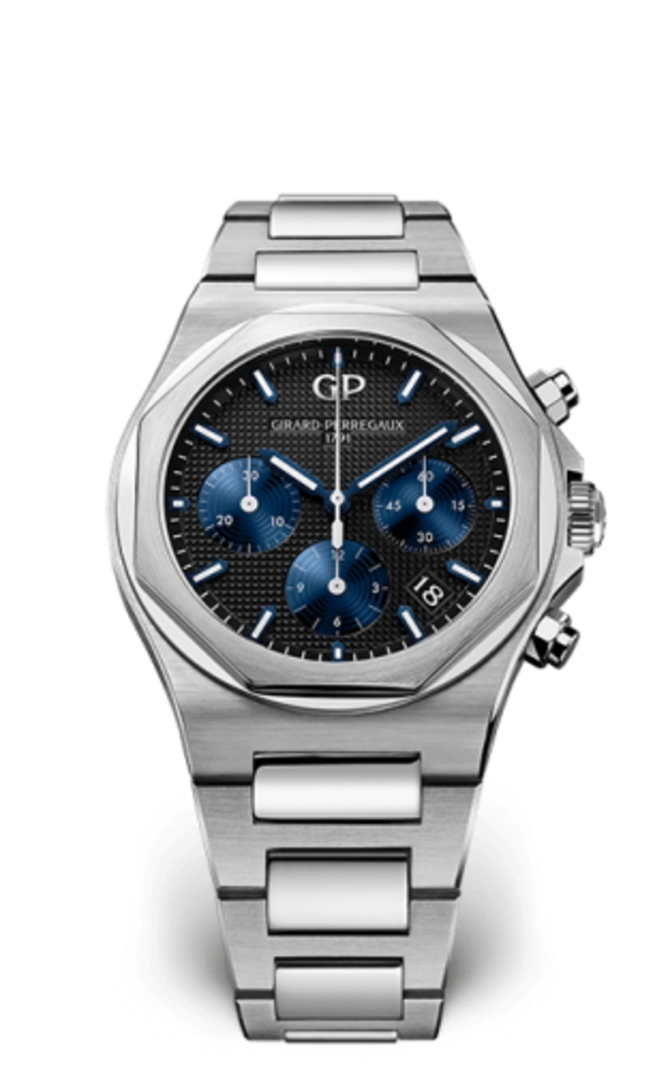 Girard Perregaux 81040-11-631-11A Laureato Chronograph Stainless Steel Black Bracelet