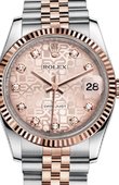 Rolex Часы Rolex Datejust 116231 pink Jubilee diamond dial Jubilee Steel and Pink Gold Fluted Bezel