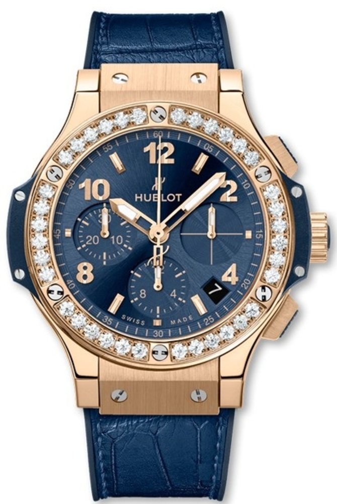 Hublot 341.PX.7180.LR.1204 Big Bang 41mm Ladies Gold Blue Diamonds 41 mm