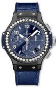 Hublot Часы Hublot Big Bang 41mm Ladies 341.CM.7170.LR.1204 Ceramic Blue Diamonds 41 mm 