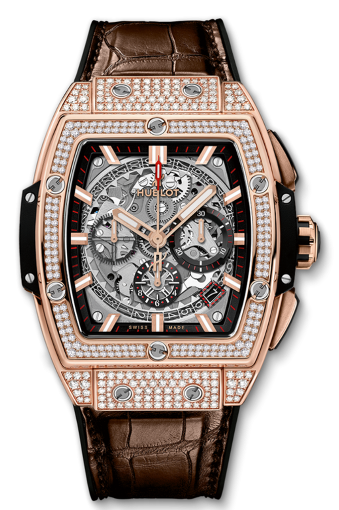 Hublot 641.OX.0183.LR.1704 Spirit of Big Bang King Gold Diamonds Chronograph 