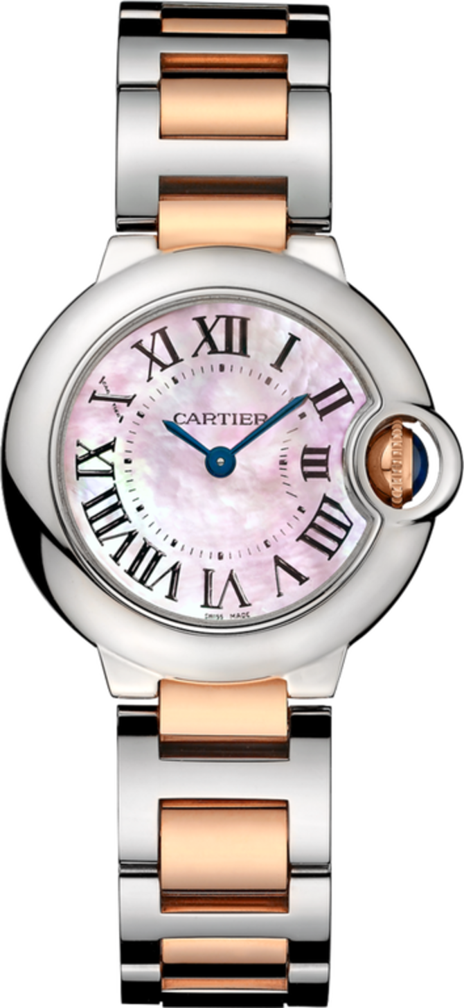 Cartier W2BB0009 Ballon Bleu de Cartier Pink Gold Mother Of Pearl Steel