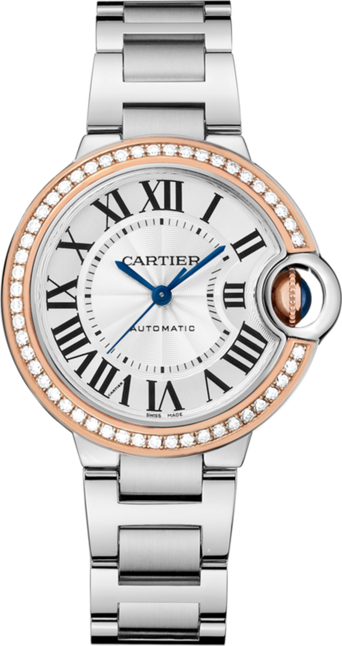 Cartier WE902080 Ballon Bleu de Cartier Pink Gold And Steel Diamonds