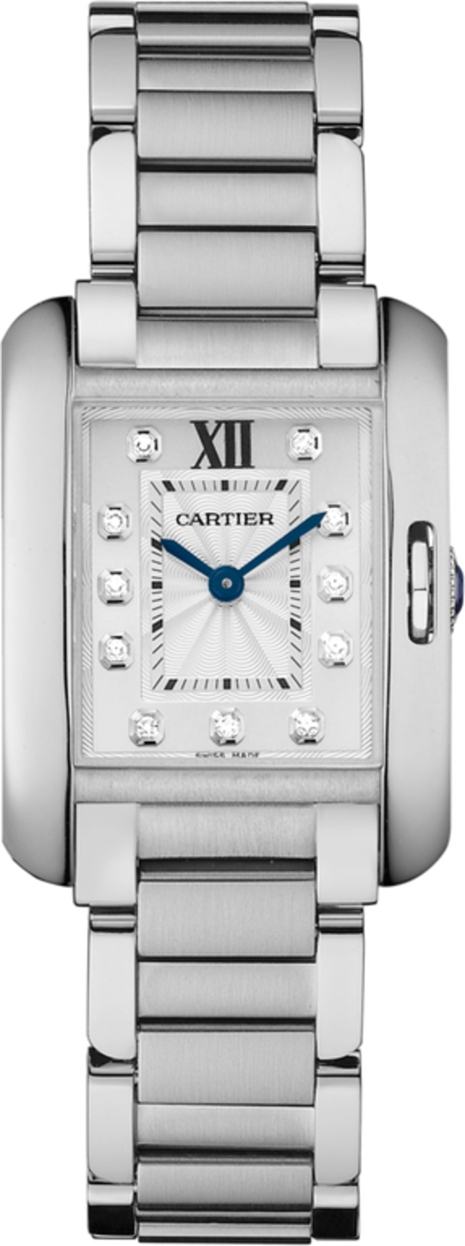 Cartier W4TA0003 Tank Anglaise Small Model Steel Diamonds