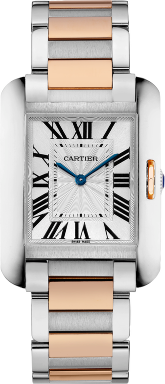 Cartier W5310043 Tank Anglaise Medium Model Pink Gold Steel