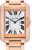 Cartier Tank WT100027 Anglaise Medium Pink Gold Diamonds