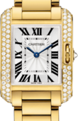 Cartier Tank WT100005 Anglaise Small Model Yellow Gold Diamonds