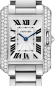 Cartier Tank WT100008 Anglaise Small Model White Gold Diamonds