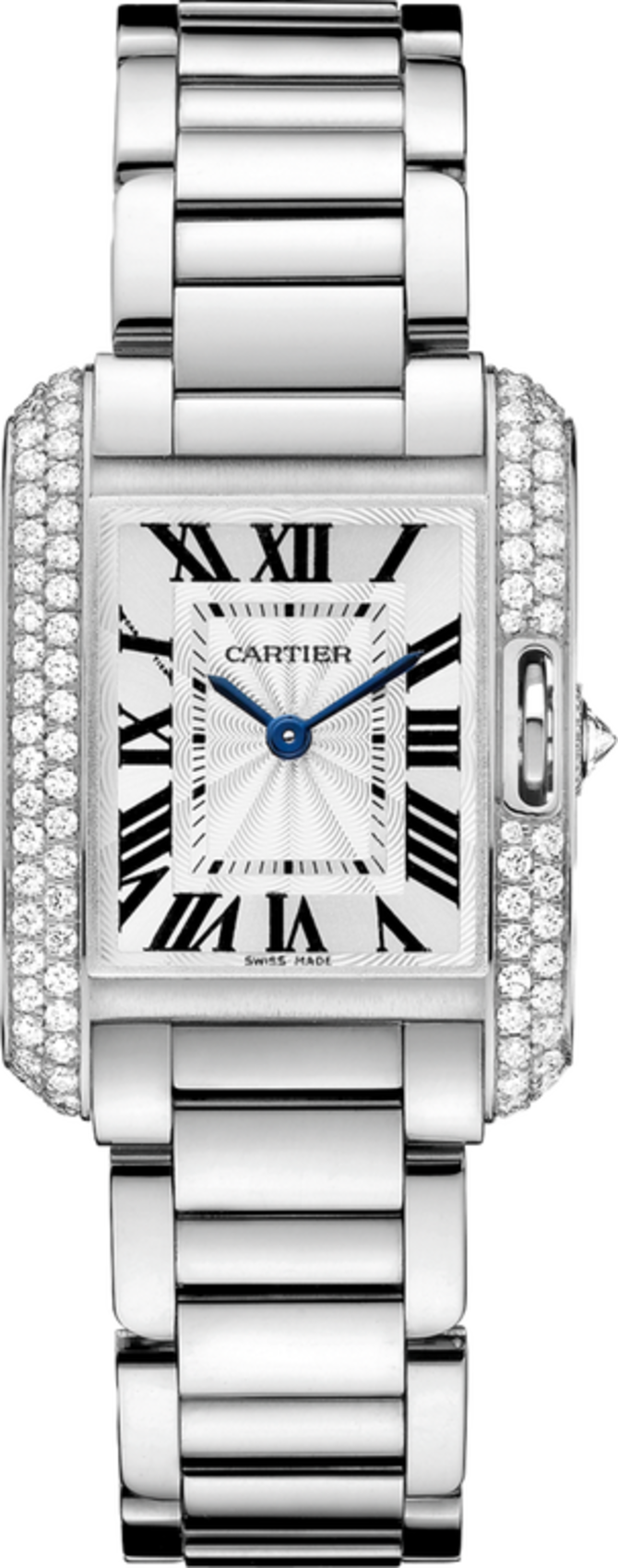 Cartier WT100008 Tank Anglaise Small Model White Gold Diamonds