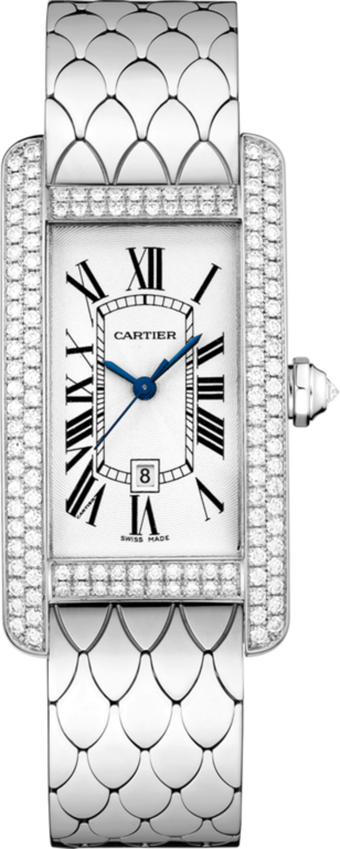 Cartier WB710011 Tank Americaine Medium White Gold Diamonds
