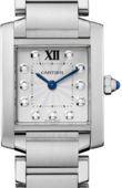 Cartier Tank WE110006 Francaise Small Steel Diamonds