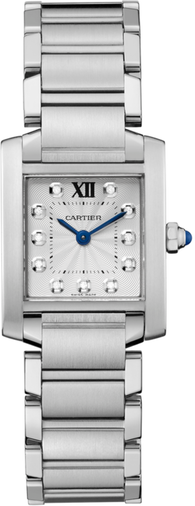 Cartier WE110006 Tank Francaise Small Steel Diamonds