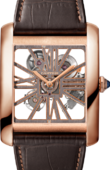 Cartier Tank W5310040 MC Skeleton Large Manual Winding Pink Gold