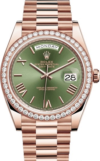 228345rbr-0011 Rolex 40 mm Everose Gold  Day-Date