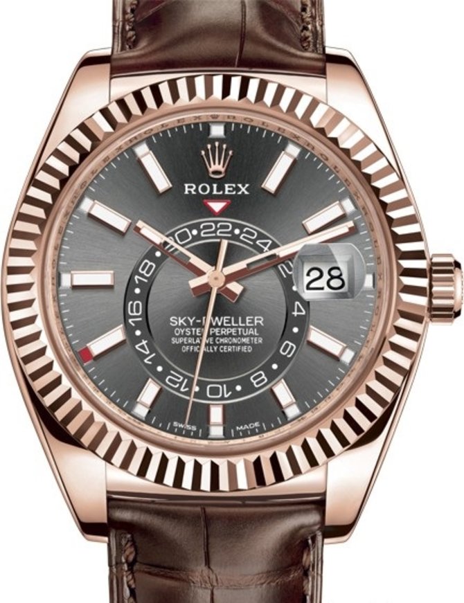 Rolex 326135-0008 Sky-Dweller 42 mm Everose Gold