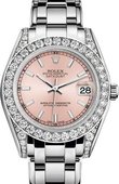 Rolex Datejust Ladies 81159-0054 Pearlmaster White Gold 34 mm