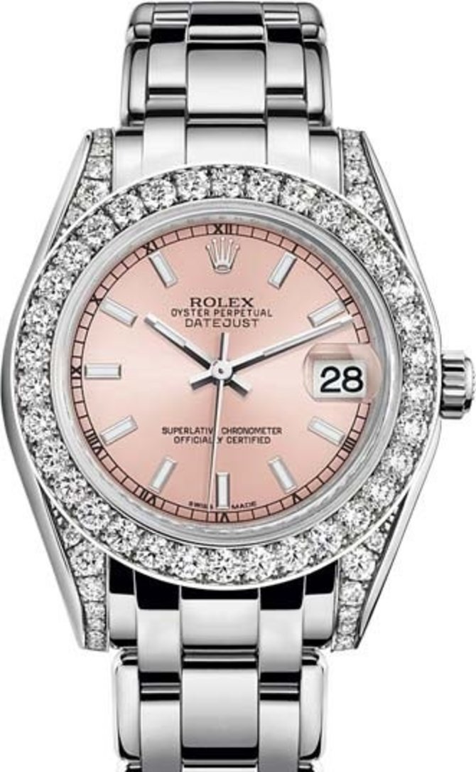 Rolex 81159-0054 Datejust Ladies Pearlmaster White Gold 34 mm