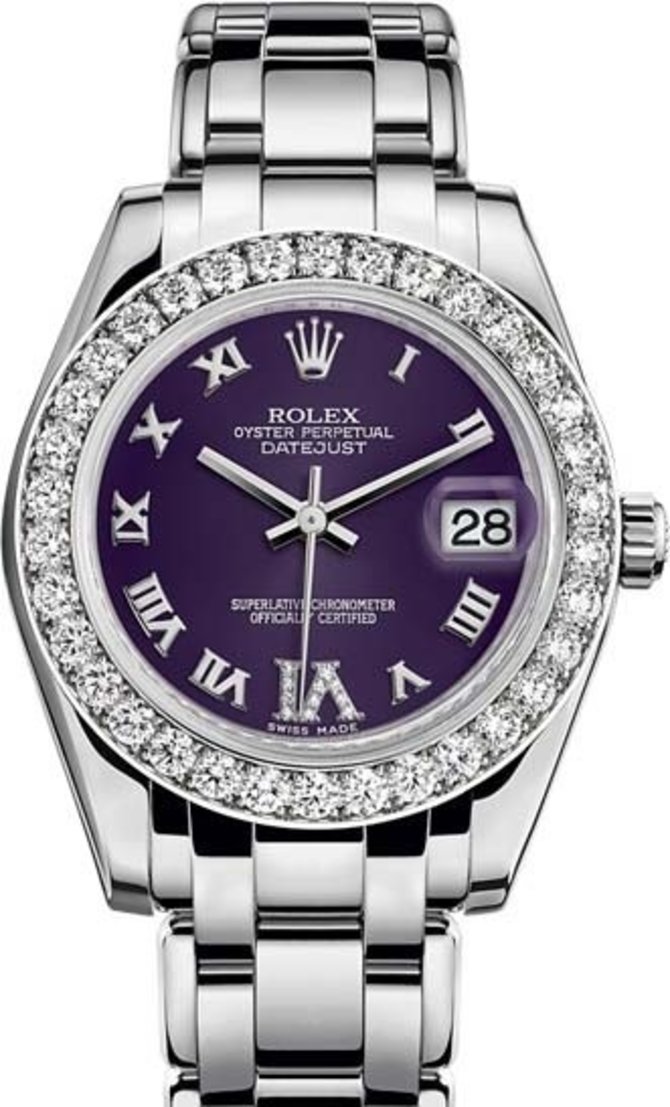 Rolex 81299-0040 Datejust Ladies Pearlmaster White Gold 34 mm 
