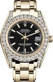 Rolex Часы Rolex Datejust Ladies 81158-0117 Pearlmaster Yellow Gold 34 mm