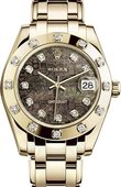 Rolex Часы Rolex Datejust Ladies 81318-0004 Pearlmaster Yellow Gold 34 mm 