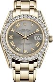 Rolex Часы Rolex Datejust Ladies 81158-0122 Pearlmaster Yellow Gold 34 mm 