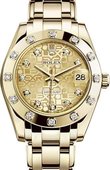 Rolex Часы Rolex Datejust Ladies 81318-0010 Pearlmaster Yellow Gold 34 mm 