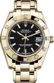 Rolex Часы Rolex Datejust Ladies 81318-0028 Pearlmaster Yellow Gold 34 mm