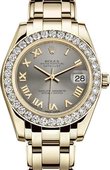 Rolex Часы Rolex Datejust Ladies 81298-0057 Pearlmaster Yellow Gold 34 mm 