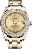Rolex Часы Rolex Datejust Ladies 81298-0055 Pearlmaster Yellow Gold 34 mm 