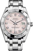 Rolex Datejust Ladies 81319-0017 Pearlmaster White Gold 34 mm