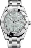 Rolex Datejust Ladies 81319-0016 Pearlmaster White Gold 34 mm 