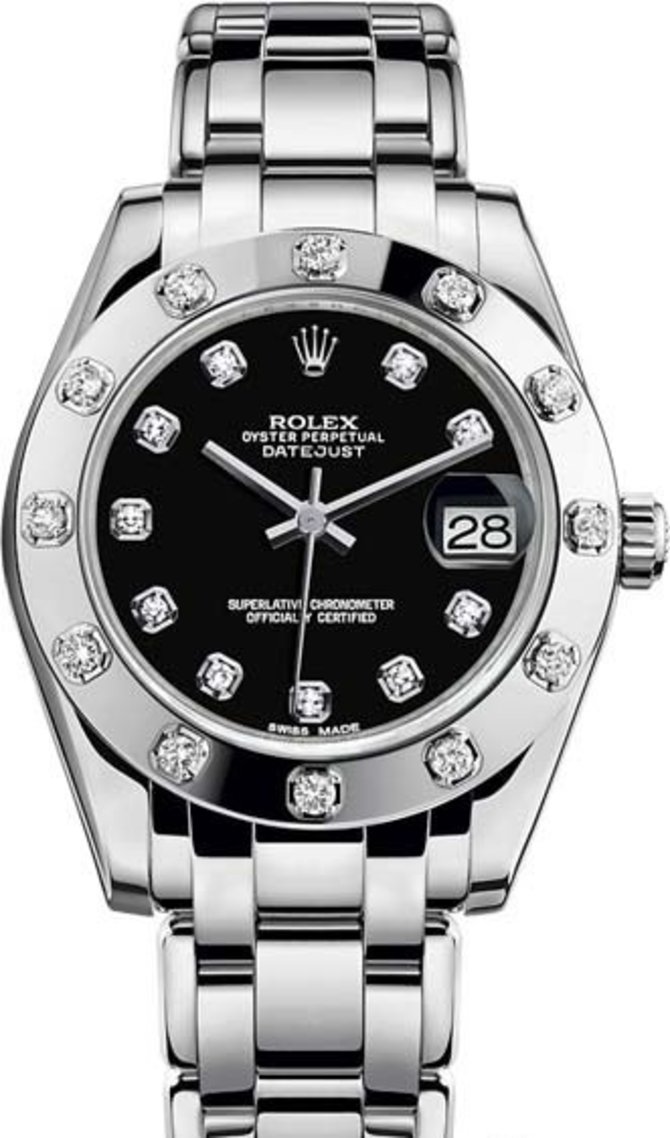 Rolex 81319-0014 Datejust Ladies Pearlmaster White Gold 34 mm 