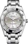 Rolex Datejust Ladies 81319-0021 Pearlmaster White Gold 34 mm 