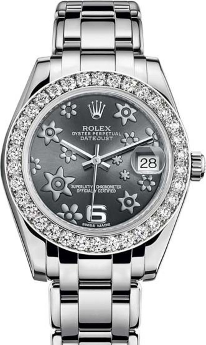 Rolex 81299-0037 Datejust Ladies Pearlmaster White Gold 34 mm 