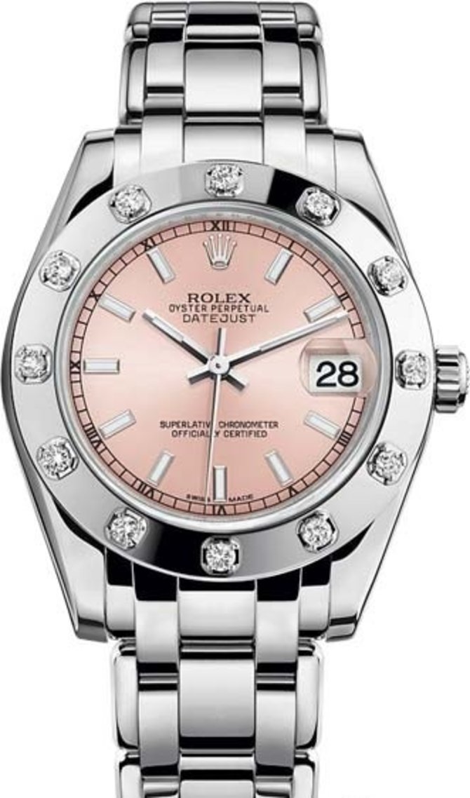 Rolex 81319-0031 Datejust Ladies Pearlmaster White Gold 34 mm 
