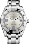 Rolex Datejust Ladies 81319-0039 Pearlmaster White Gold 34 mm 