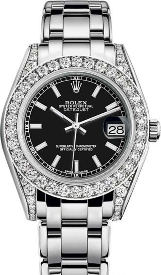 Rolex 81159-0053 Datejust Ladies Pearlmaster White Gold 34 mm 