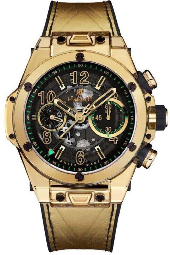 Hublot 411.JV.1189.VR.USB17 Big Bang Unico Shiny Gold Sapphire Usain Bolt