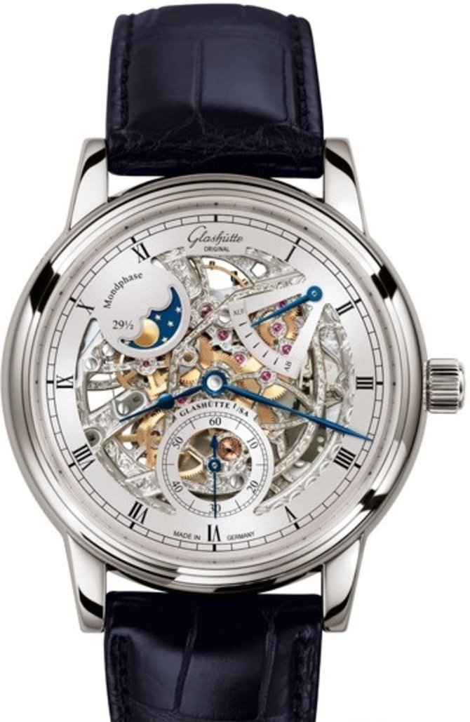 Glashutte Original 1-49-13-15-04-30 Senator Moon Phase Skeletonized Edition 